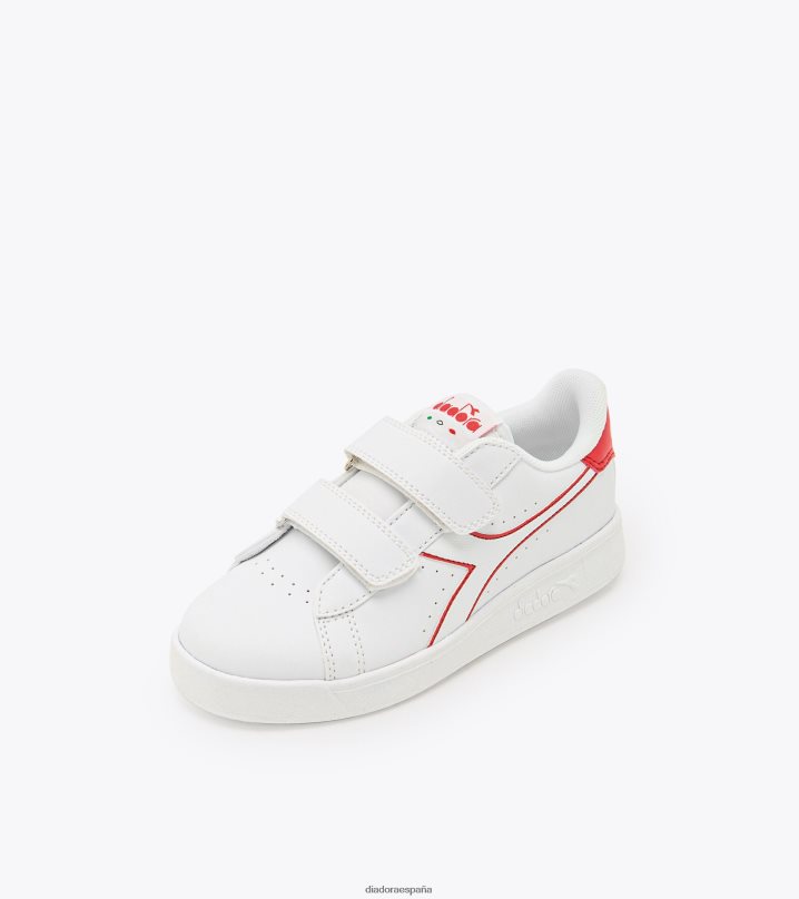 juego p p p 8T8H4Z884 blanco/rojo agridulce niños Diadora zapatos