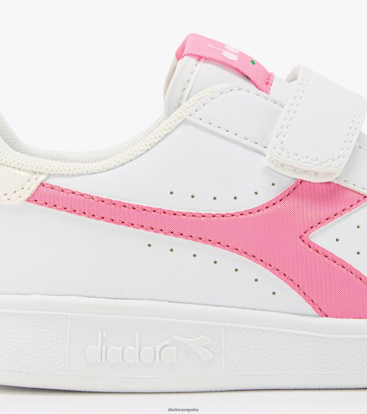 juego p p p 8T8H4Z888 clavel blanco/rosa niños Diadora zapatos