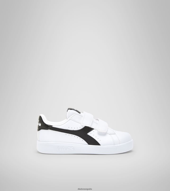 juego p p p 8T8H4Z889 blanco negro niños Diadora zapatos
