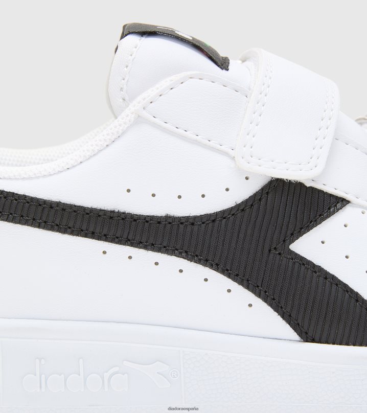 juego p p p 8T8H4Z889 blanco negro niños Diadora zapatos