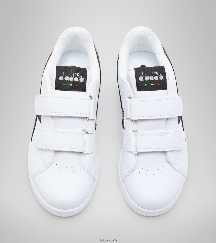 juego p p p 8T8H4Z889 blanco negro niños Diadora zapatos