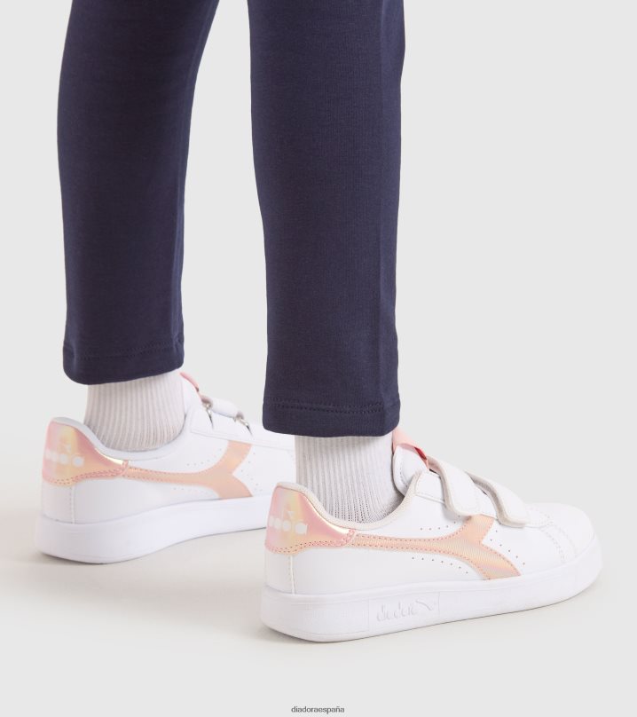 juego p p p 8T8H4Z890 látigo blanco/melocotón niños Diadora zapatos
