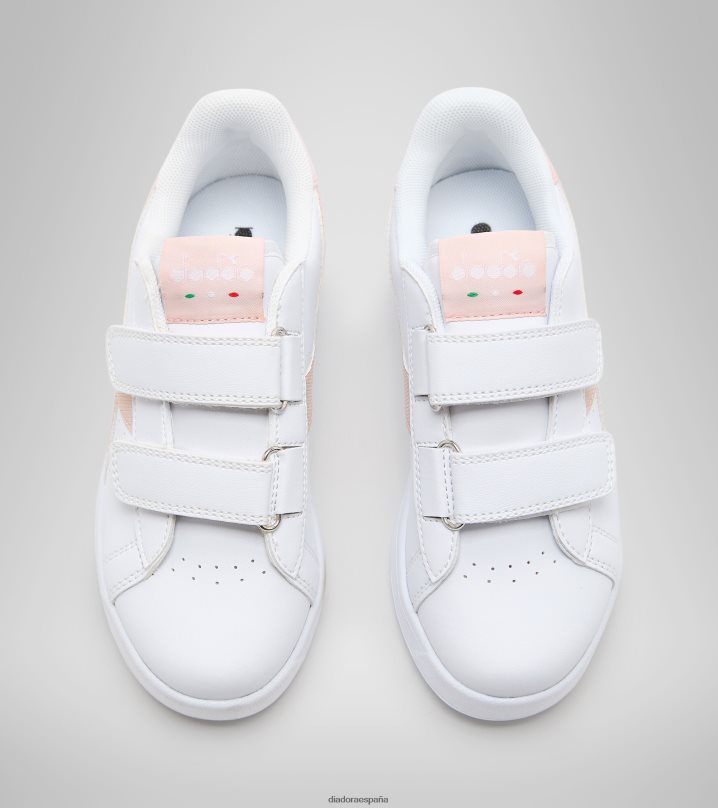 juego p p p 8T8H4Z890 látigo blanco/melocotón niños Diadora zapatos