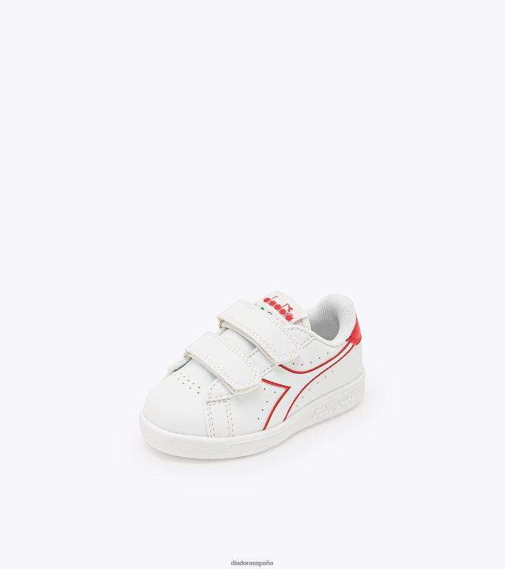 juego p td 8T8H4Z904 blanco/rojo agridulce niños Diadora zapatos
