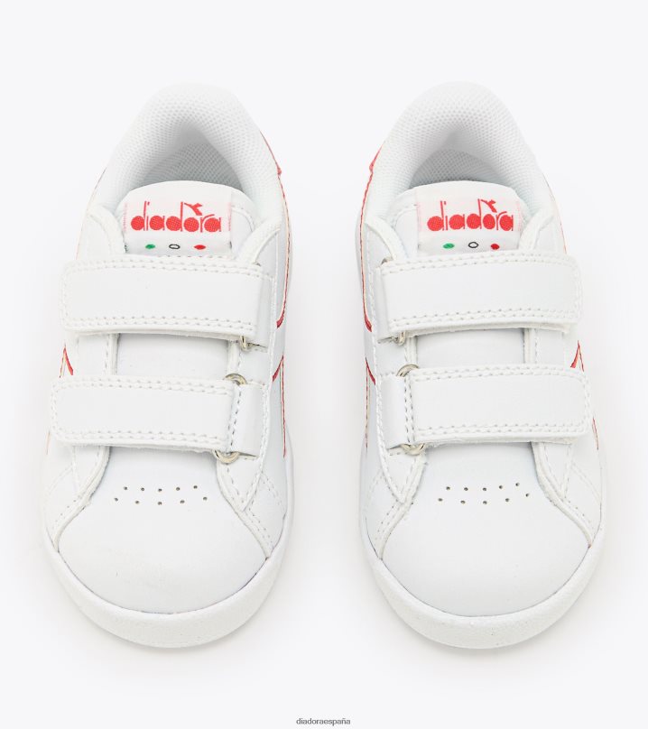 juego p td 8T8H4Z904 blanco/rojo agridulce niños Diadora zapatos