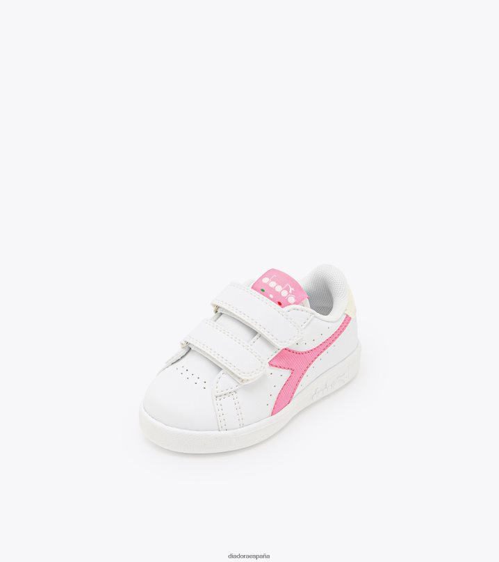 juego p td 8T8H4Z907 clavel blanco/rosa niños Diadora zapatos