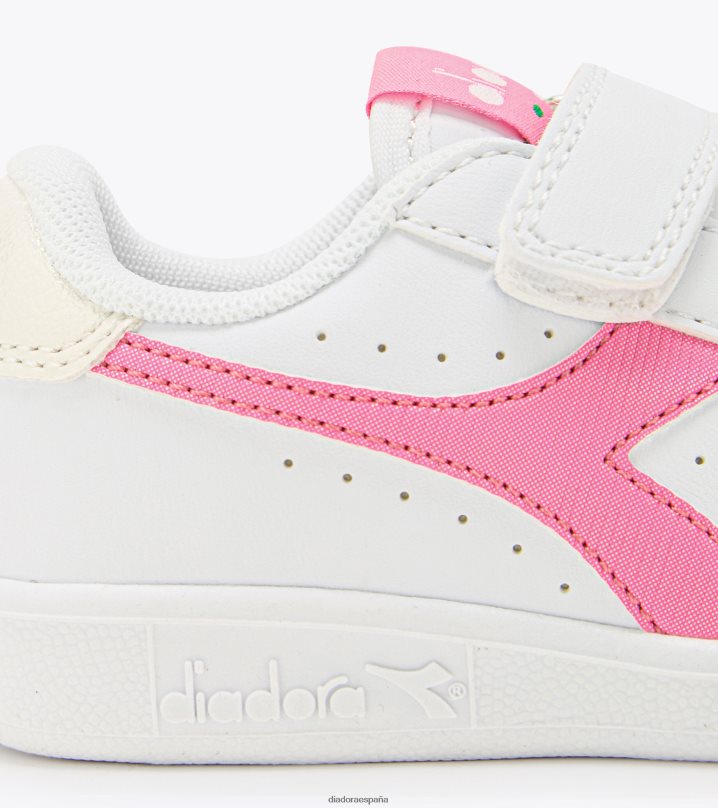 juego p td 8T8H4Z907 clavel blanco/rosa niños Diadora zapatos