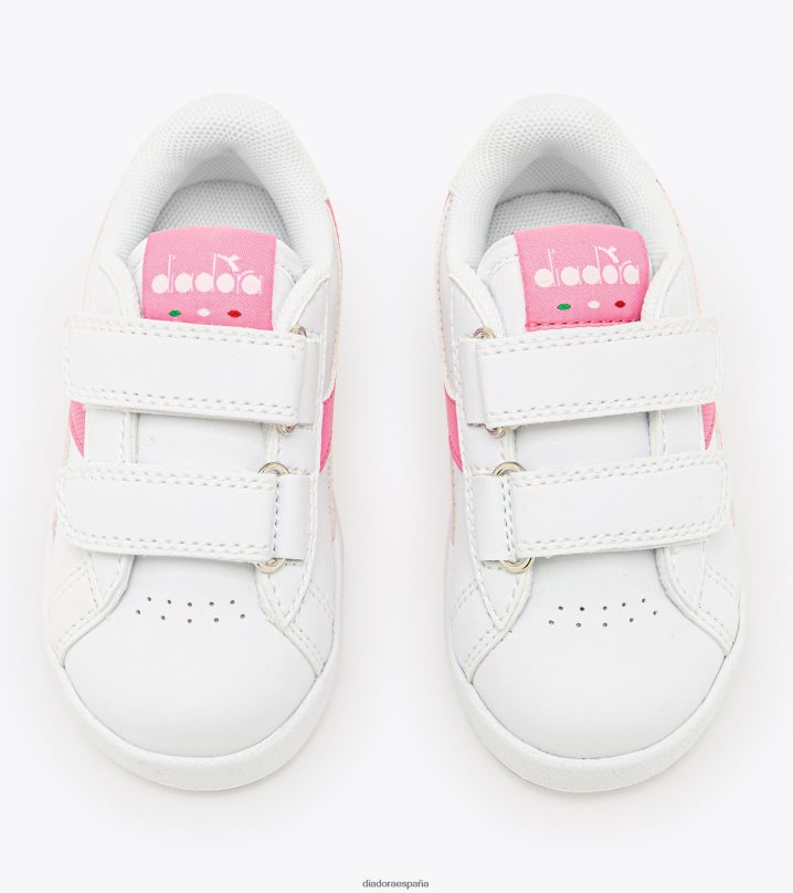 juego p td 8T8H4Z907 clavel blanco/rosa niños Diadora zapatos