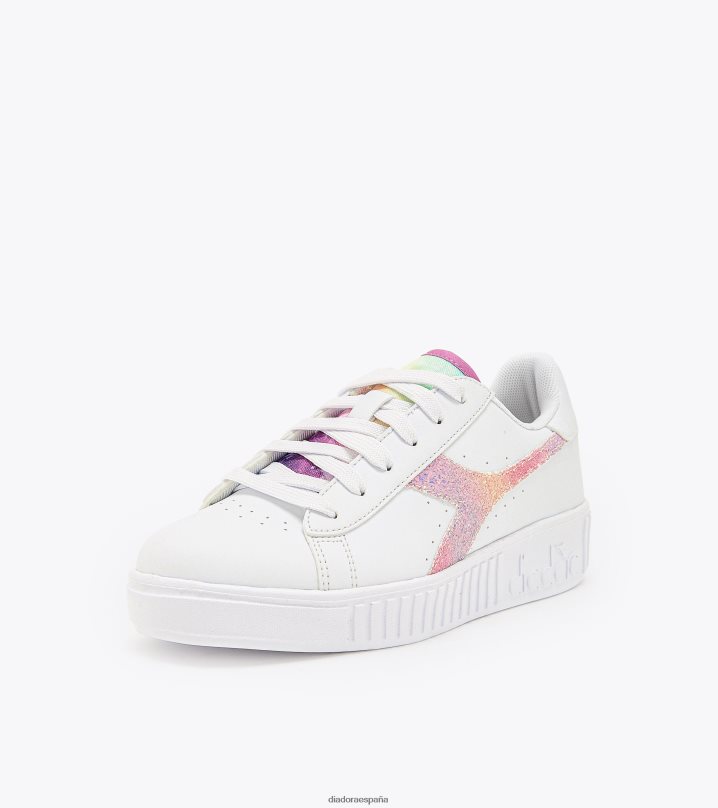juego paso brillo gs 8T8H4Z800 blanco/ciclamen niños Diadora zapatos