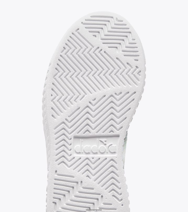 juego paso brillo pd 8T8H4Z818 blanco negro niños Diadora zapatos