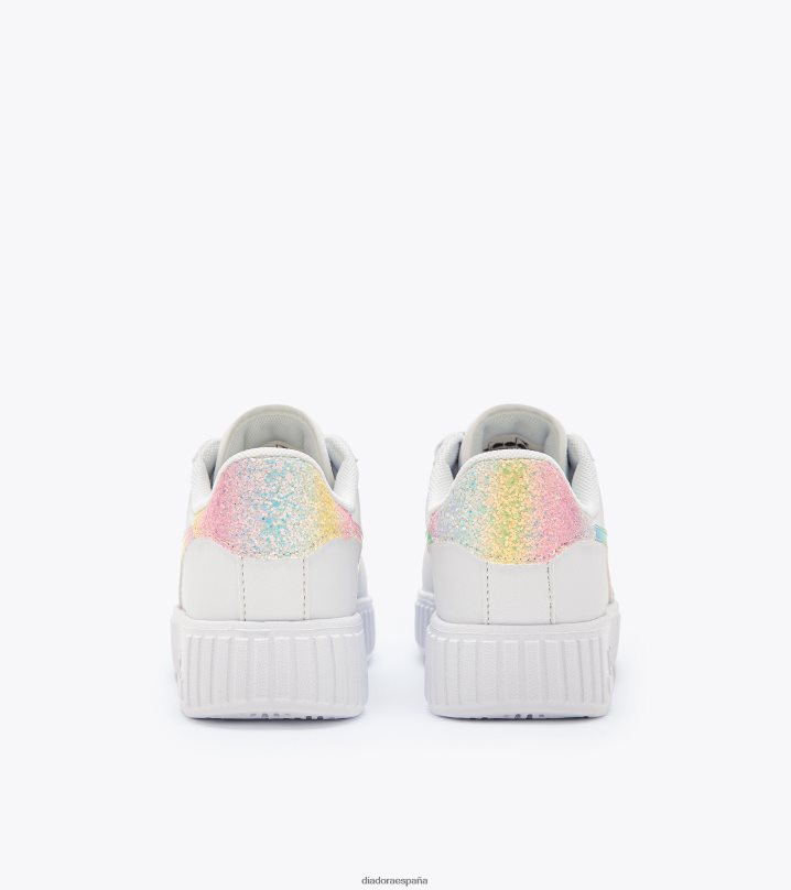 juego paso flor pd 8T8H4Z802 blanco/azul cielo niños Diadora zapatos