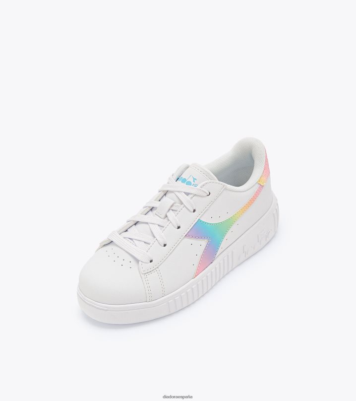 juego paso flor pd 8T8H4Z802 blanco/azul cielo niños Diadora zapatos