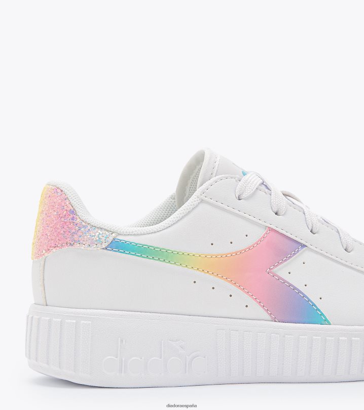 juego paso flor pd 8T8H4Z802 blanco/azul cielo niños Diadora zapatos