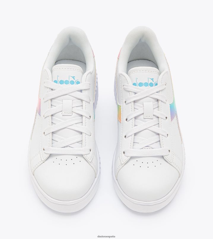 juego paso flor pd 8T8H4Z802 blanco/azul cielo niños Diadora zapatos