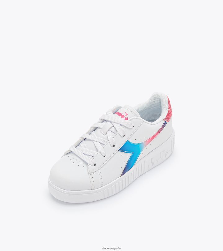 juego paso flor pd 8T8H4Z803 blanco/magenta niños Diadora zapatos