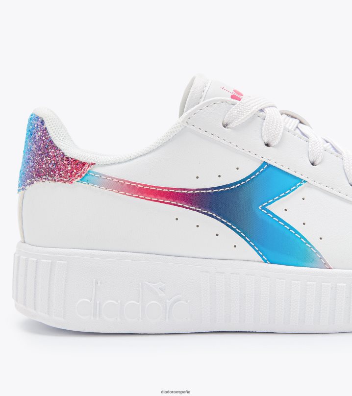juego paso flor pd 8T8H4Z803 blanco/magenta niños Diadora zapatos