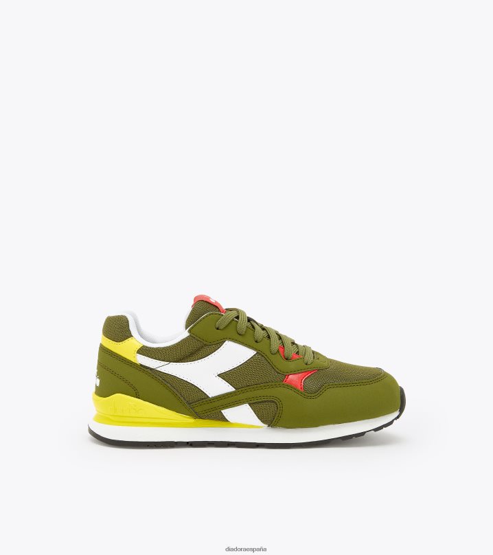 n.92 gs 8T8H4Z817 aguacate/blanco/amarillo vibrante niños Diadora zapatos