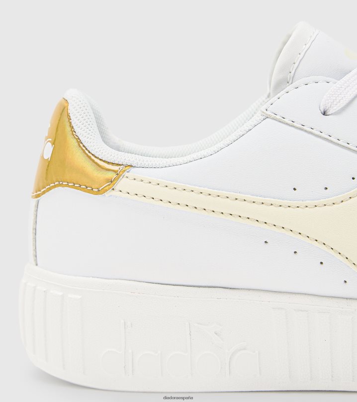 paso del juego pd 8T8H4Z808 Oro blanco niños Diadora zapatos