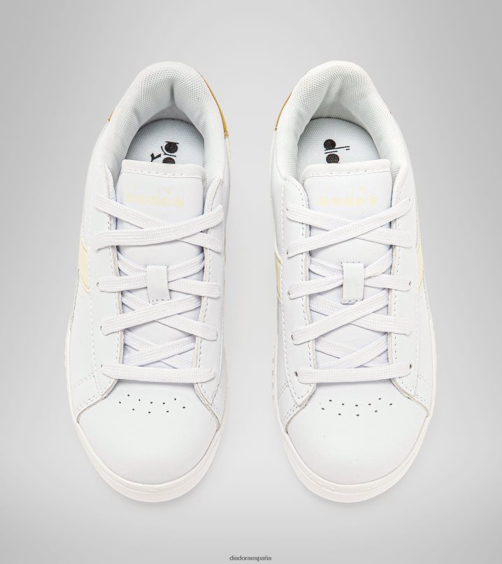 paso del juego pd 8T8H4Z808 Oro blanco niños Diadora zapatos