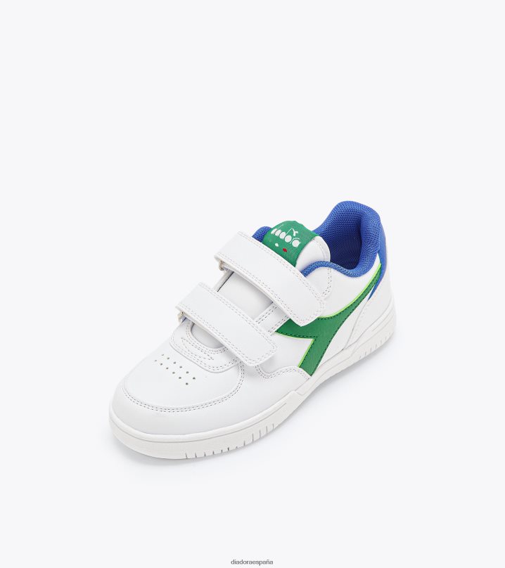 raptor baja ps 8T8H4Z834 blanco/verde alegre niños Diadora zapatos