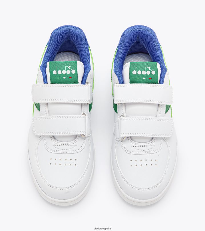 raptor baja ps 8T8H4Z834 blanco/verde alegre niños Diadora zapatos