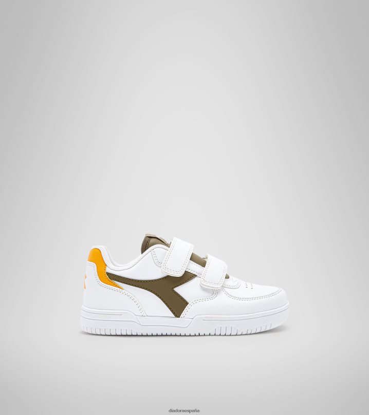 raptor baja ps 8T8H4Z837 blanco/oliva oscuro niños Diadora zapatos
