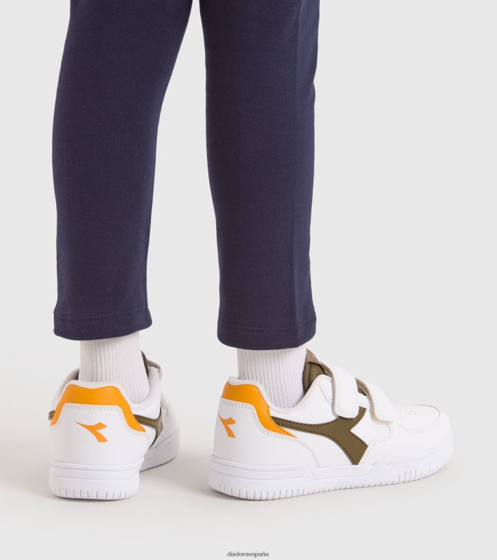 raptor baja ps 8T8H4Z837 blanco/oliva oscuro niños Diadora zapatos