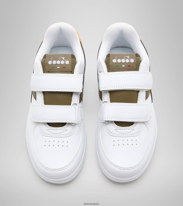 raptor baja ps 8T8H4Z837 blanco/oliva oscuro niños Diadora zapatos