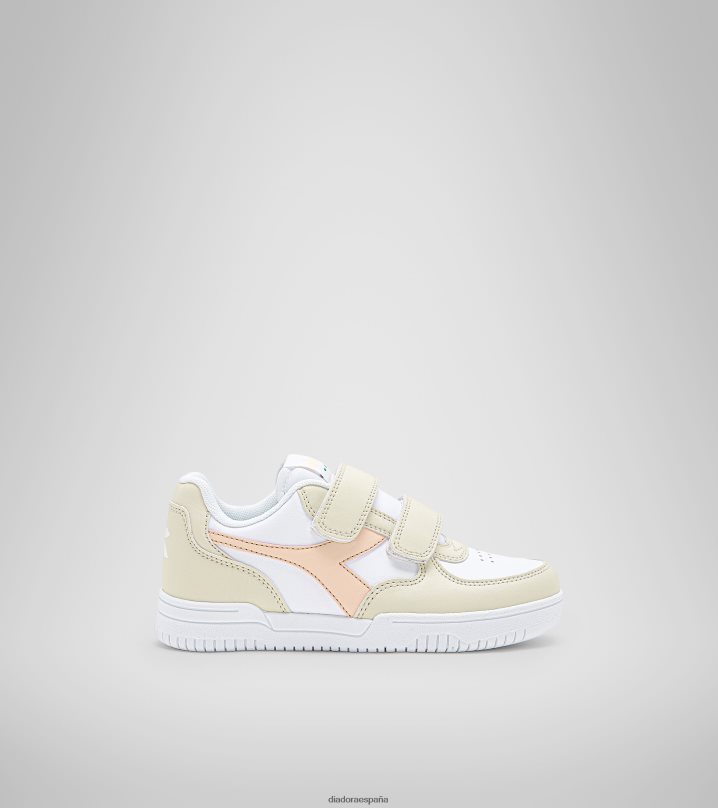 raptor baja ps 8T8H4Z839 hueso blanco/tostado rosa pastel niños Diadora zapatos