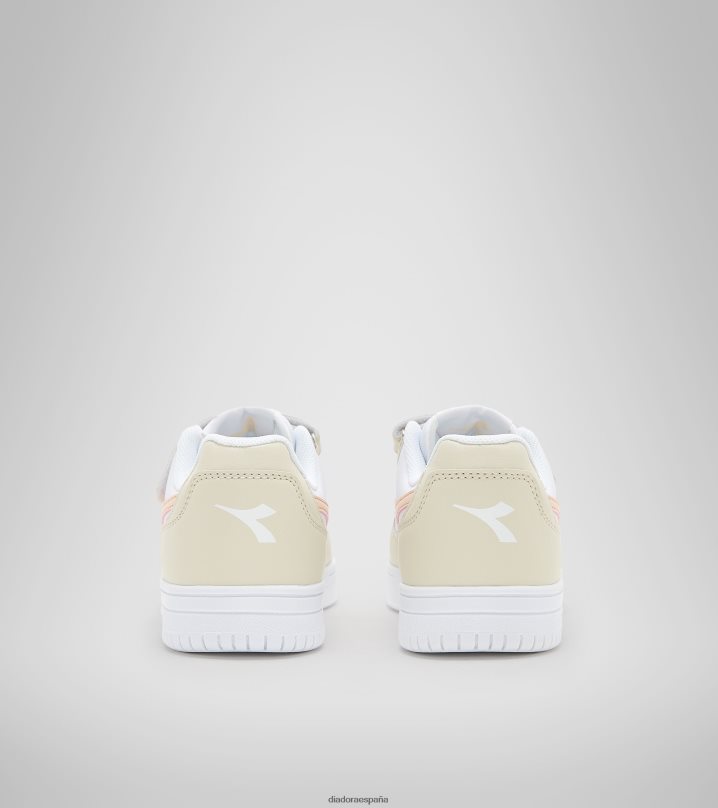 raptor baja ps 8T8H4Z839 hueso blanco/tostado rosa pastel niños Diadora zapatos