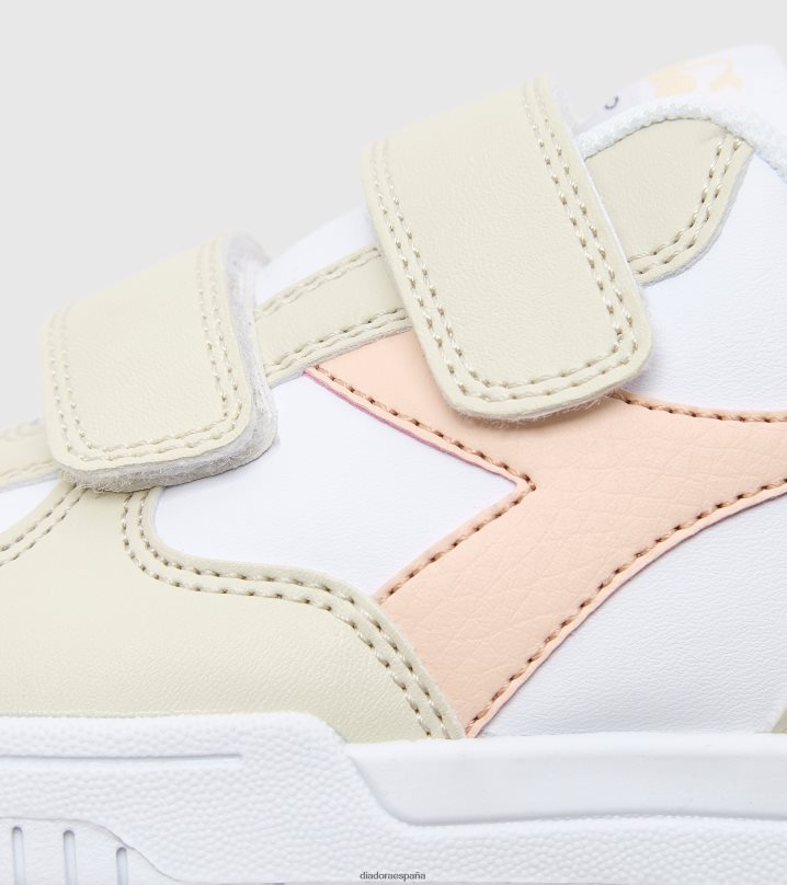 raptor baja ps 8T8H4Z839 hueso blanco/tostado rosa pastel niños Diadora zapatos