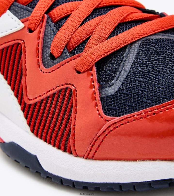 b.icon 2 años 8T8H4Z749 corsario azul/blanco/rojo fuego niños Diadora zapatos