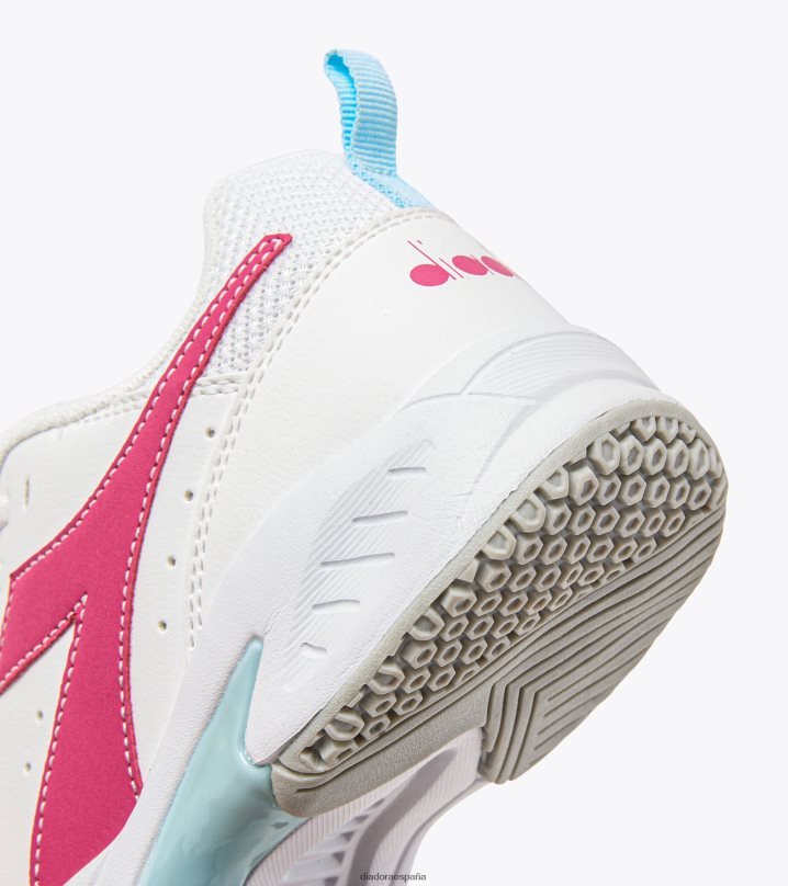 s. reto 5 sl jr 8T8H4Z821 dama blanca/rosa niños Diadora zapatos