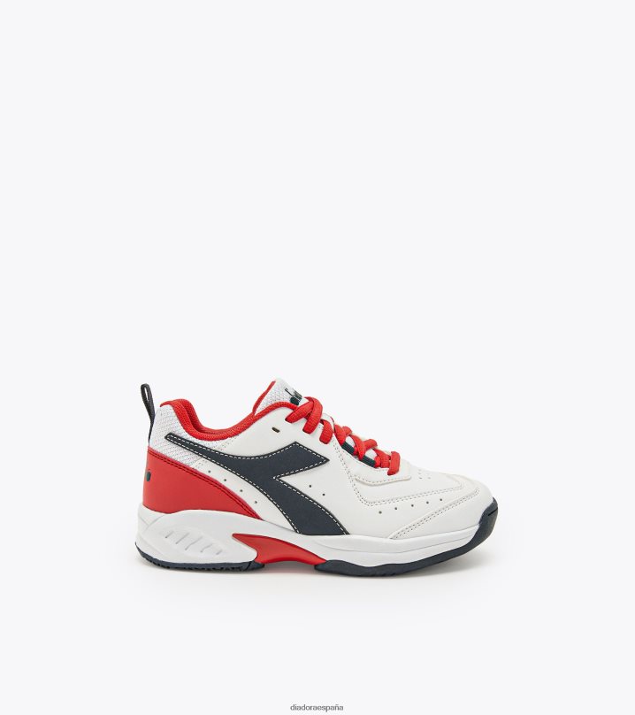 s. reto 5 sl jr 8T8H4Z822 blanco/azul corsario/rojo fuego niños Diadora zapatos