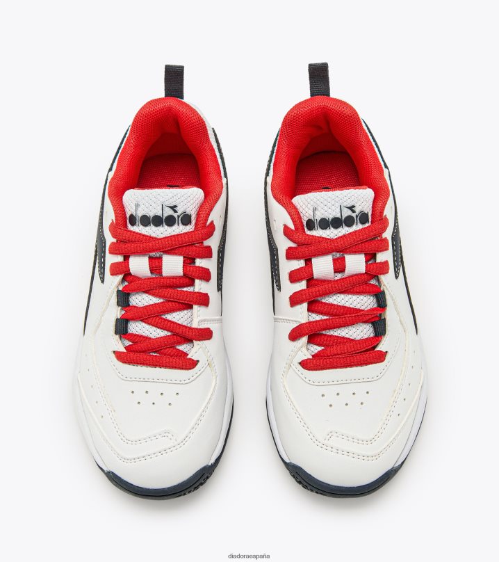 s. reto 5 sl jr 8T8H4Z822 blanco/azul corsario/rojo fuego niños Diadora zapatos